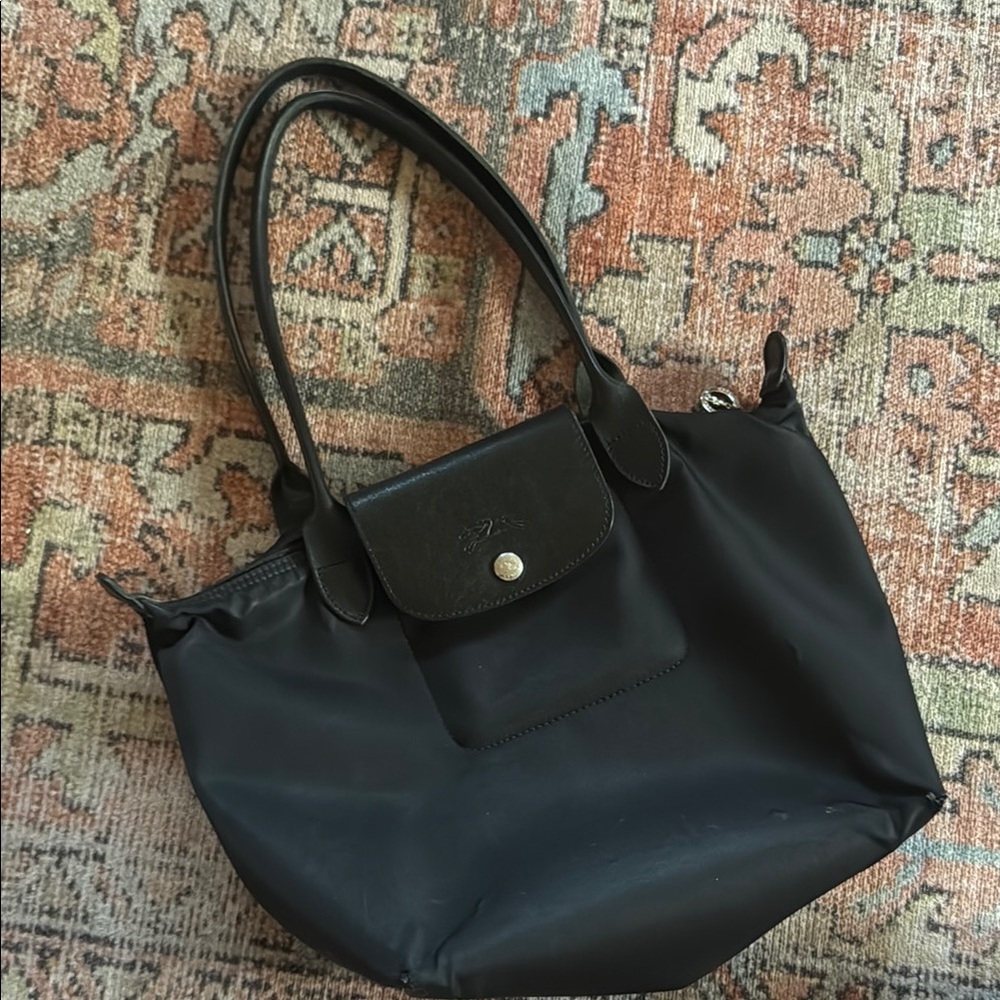 Longchamp la pliage medium Nylon Black Tote Bag